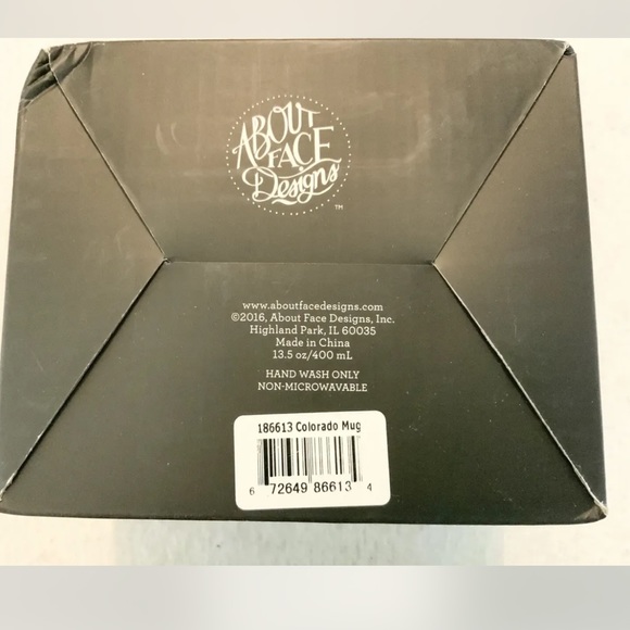 About Face Designs State Of Colorado Stoneware Ceramic Campfire Mug 13.5 oz - Picture 6 of 7